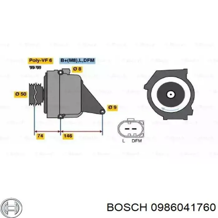 0986041760 Bosch генератор