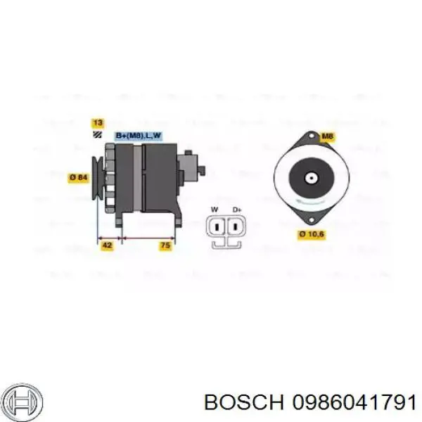 Генератор 0986041791 Bosch