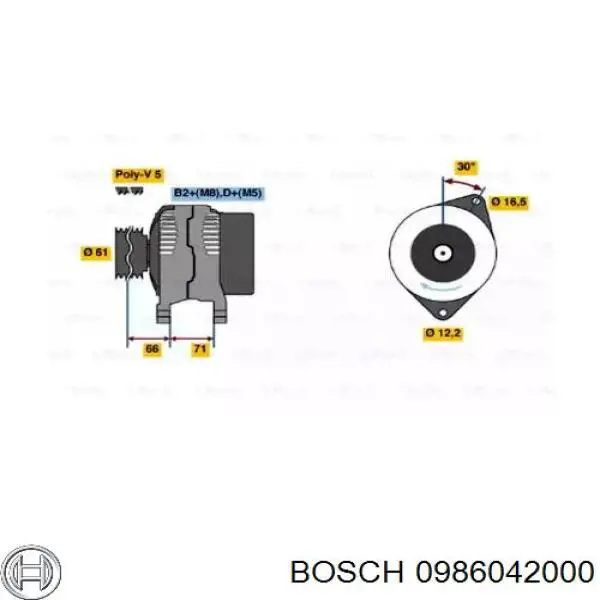 0986042000 Bosch генератор