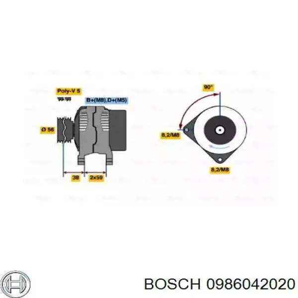 0986042020 Bosch генератор