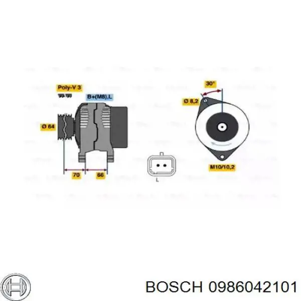 0986042101 Bosch генератор