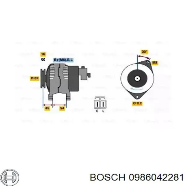 Генератор 0986042281 Bosch