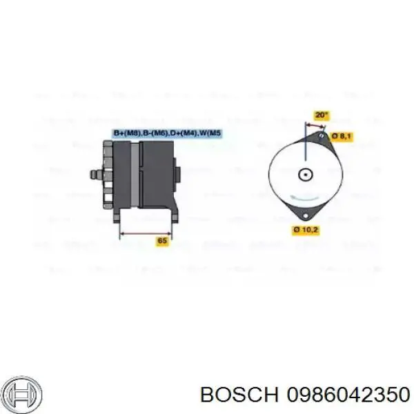 Генератор 0986042350 Bosch