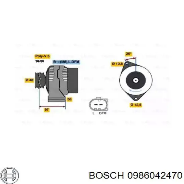 0986042470 Bosch генератор