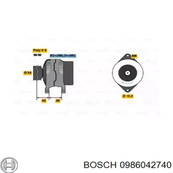0986042740 Bosch генератор