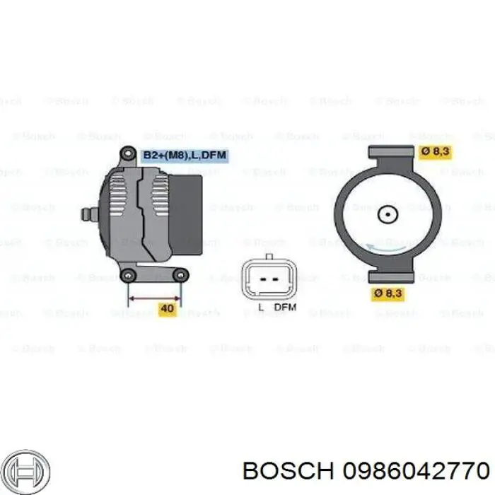 0986042770 Bosch генератор