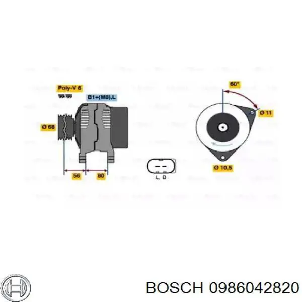 Генератор 0986042820 Bosch