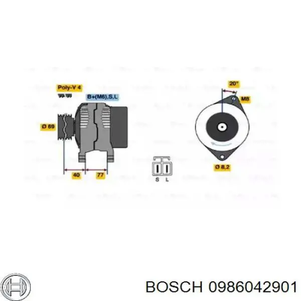 0986042901 Bosch генератор