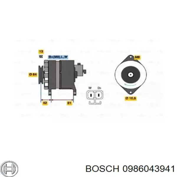 0986043941 Bosch генератор