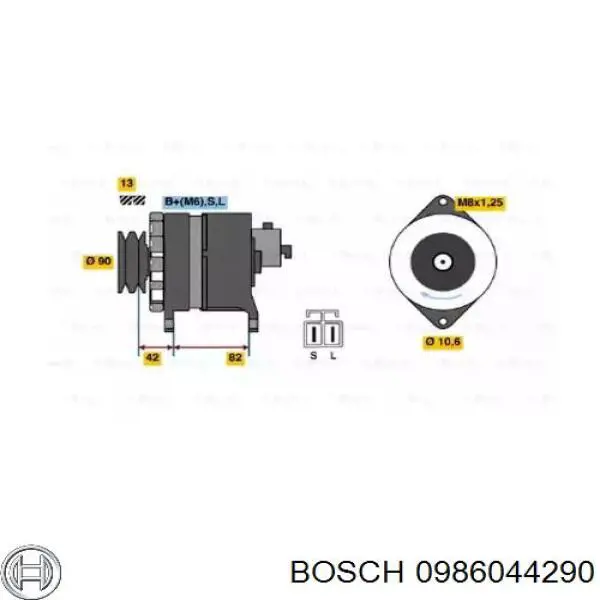 Генератор 0986044290 Bosch