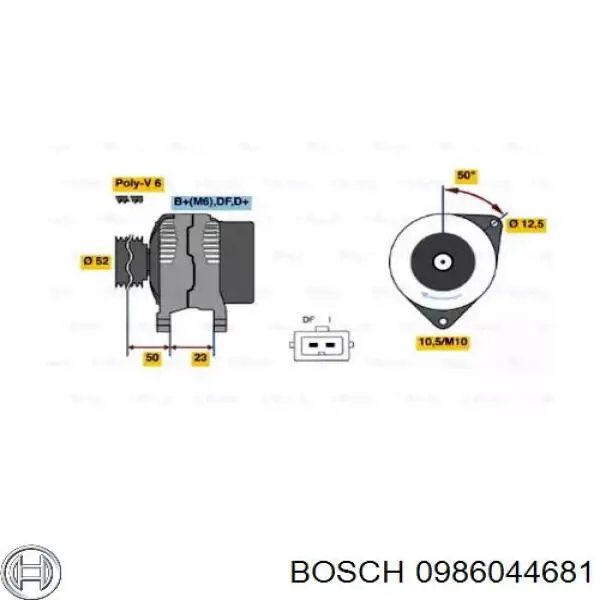 0986044681 Bosch генератор
