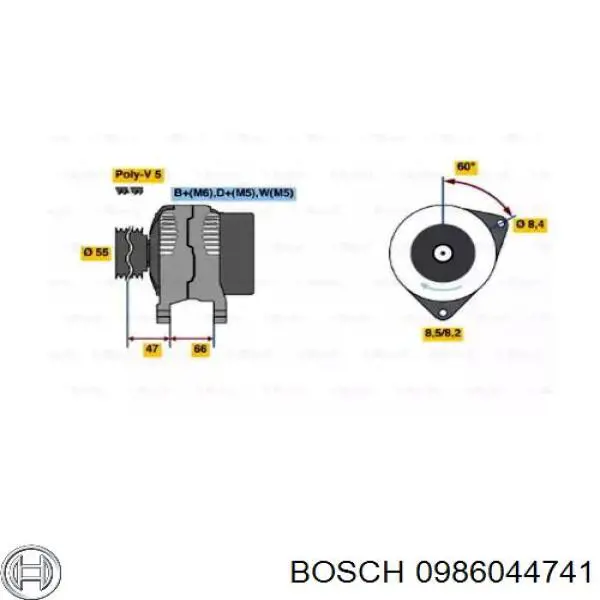 0986044741 Bosch генератор