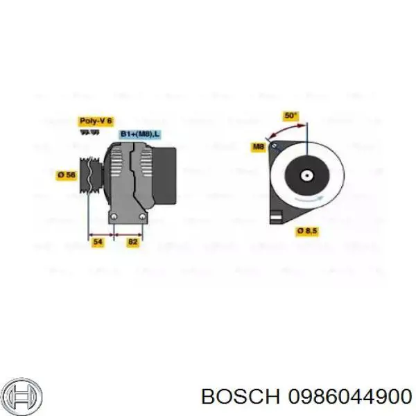 0986044900 Bosch генератор