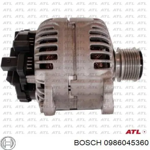 Генератор автомобиля Bosch 0986045360