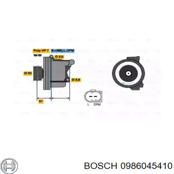 0986045410 Bosch генератор