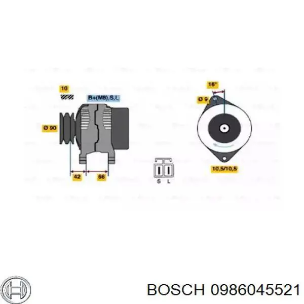0986045521 Bosch генератор