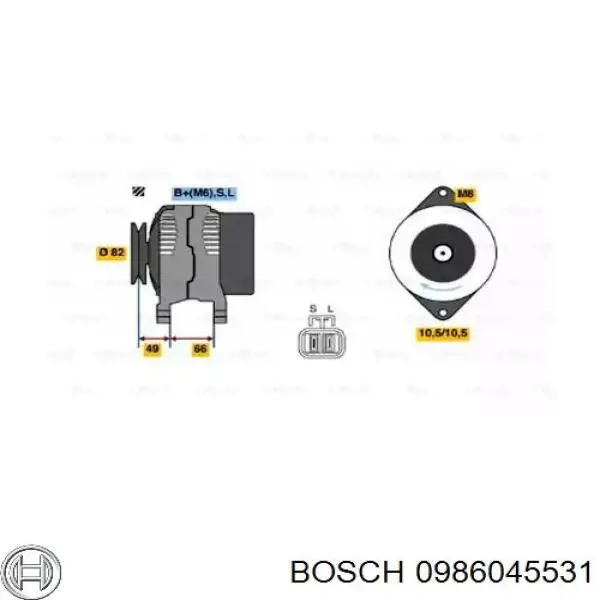 0986045531 Bosch генератор