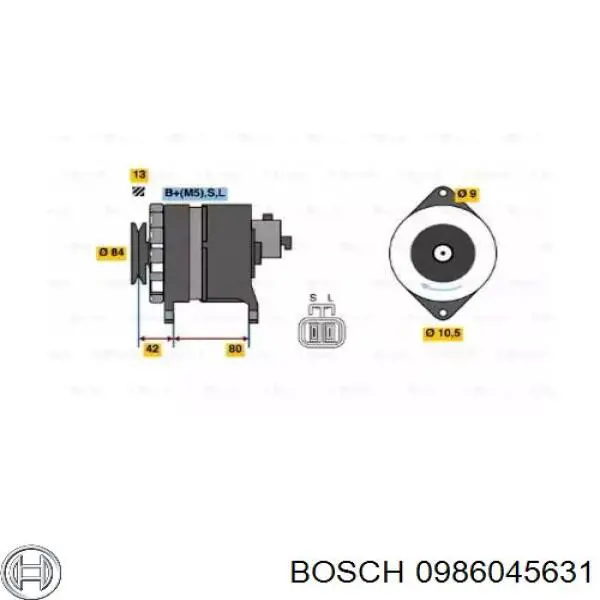 0986045631 Bosch генератор