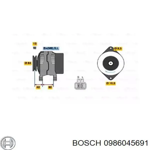 Генератор 0986045691 Bosch