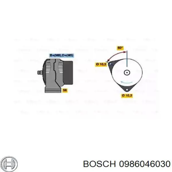 Генератор 0986046030 Bosch