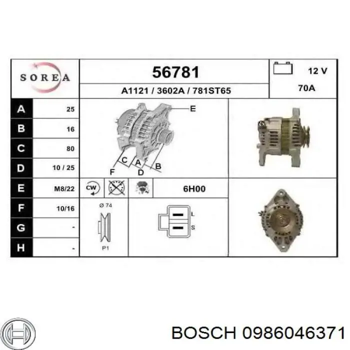 Автомобильный генератор Nissan/Infiniti 231000F610 цена, от 133.07 USD