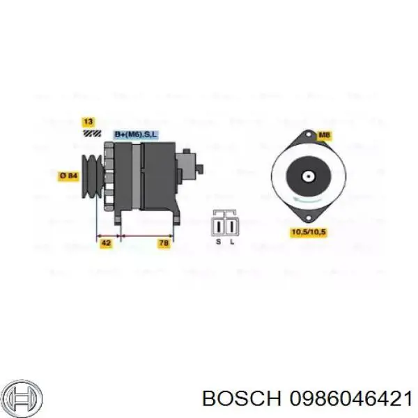 0986046421 Bosch генератор