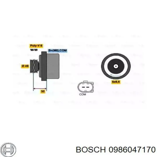 0986047170 Bosch генератор