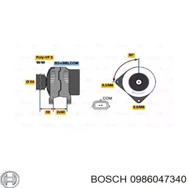 0986047340 Bosch генератор