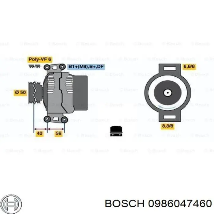 Генератор 0986047460 Bosch