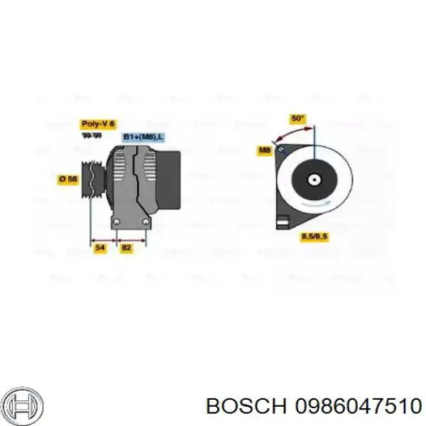 Генератор 0986047510 Bosch