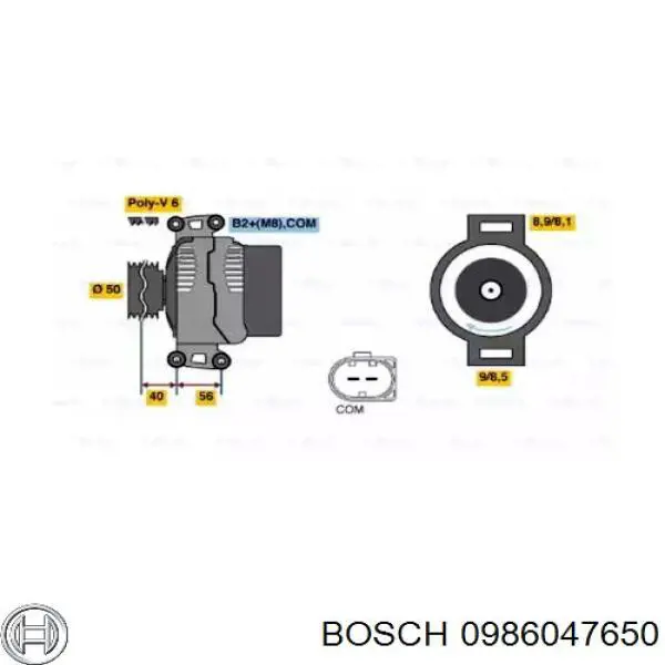 0986047650 Bosch генератор