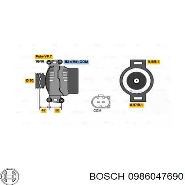 0986047690 Bosch генератор