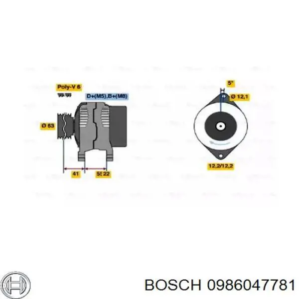 0986047781 Bosch генератор
