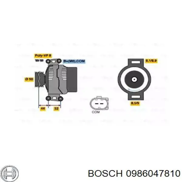 Генератор 0986047810 Bosch