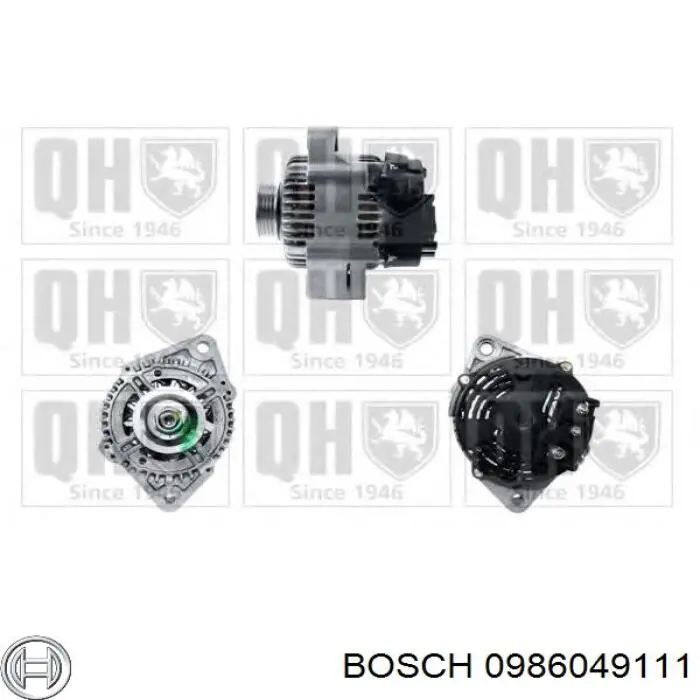 Генератор автомобиля Bosch 0986049111