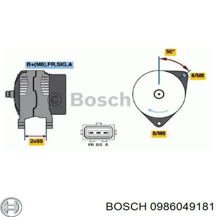 Генератор 0986049181 Bosch