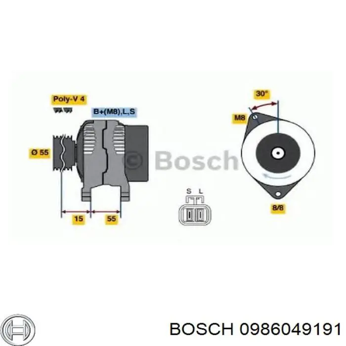 0986049191 Bosch генератор