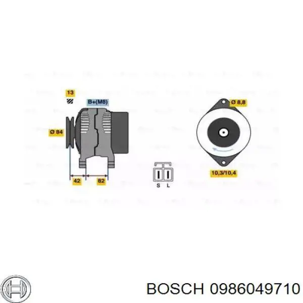 Генератор 0986049710 Bosch