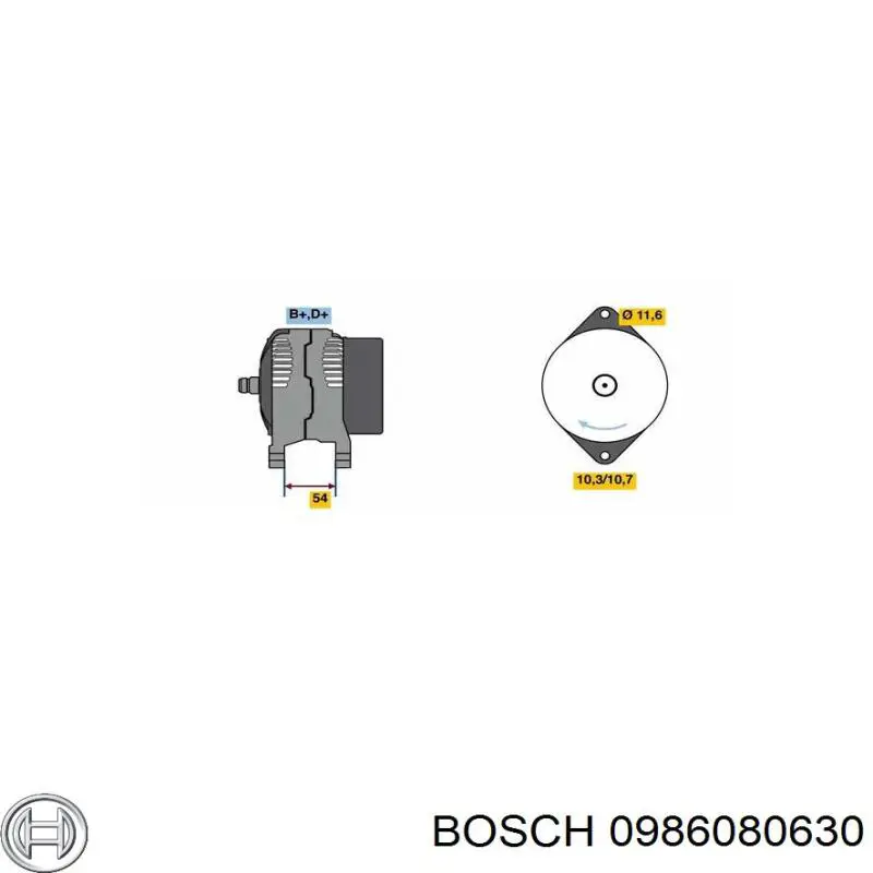 0986080630 Bosch генератор
