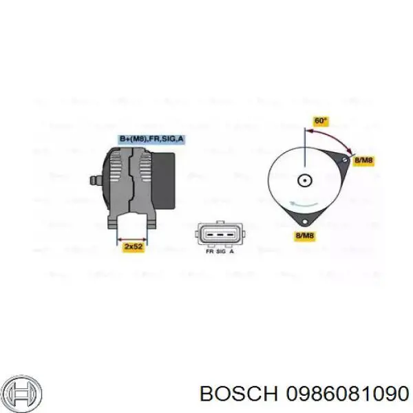 Генератор 0986081090 Bosch