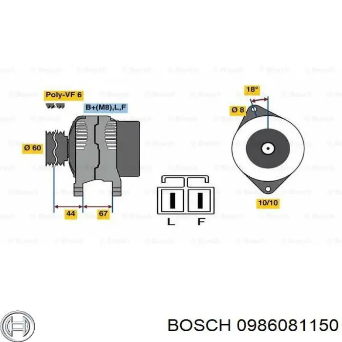 0986081150 Bosch gerador