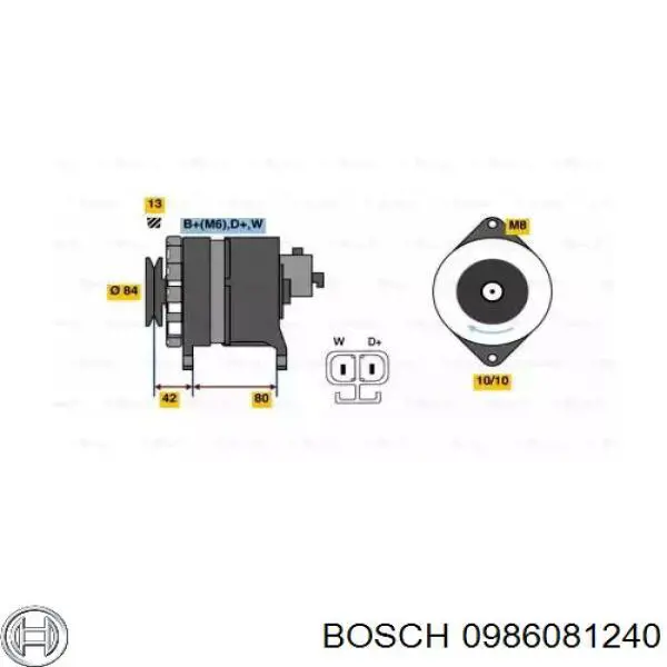 Генератор 0986081240 Bosch