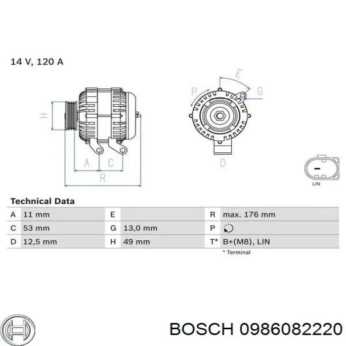 0986082220 Bosch gerador