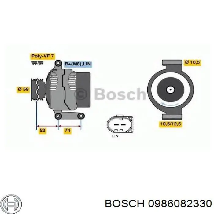 0986082330 Bosch Генератор автомобильный