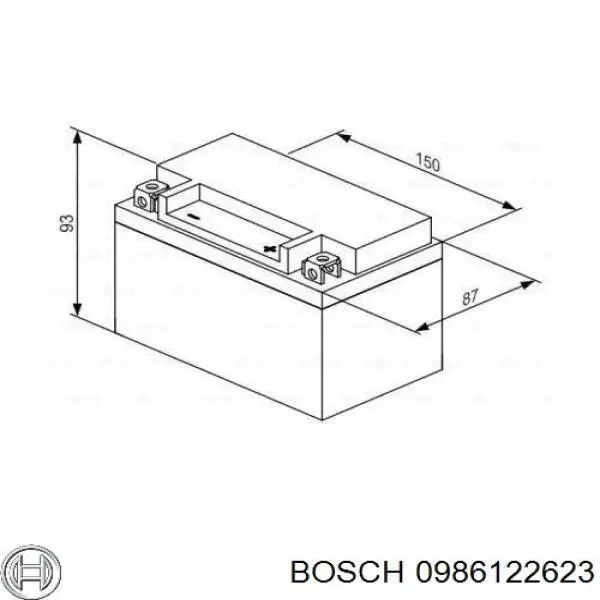 Купить Аккумулятор Bosch 4 А/ч (0986122623)