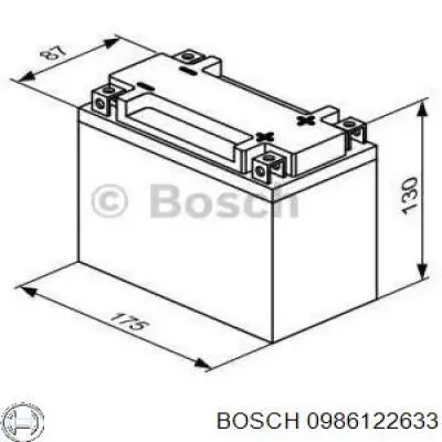 0986122633 Bosch bateria recarregável (pilha)