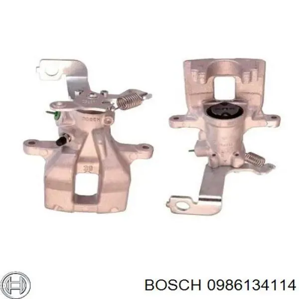 0 986 134 114 Bosch suporte do freio traseiro esquerdo