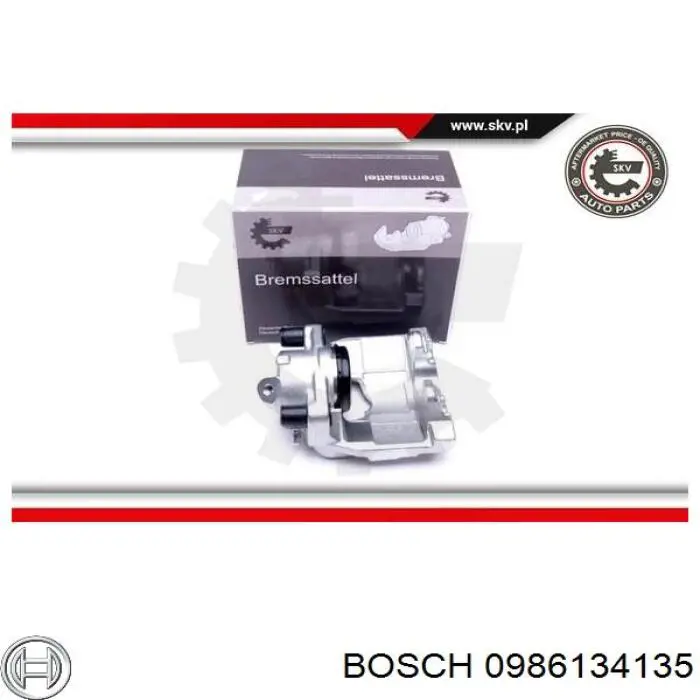 0 986 134 135 Bosch suporte do freio dianteiro esquerdo