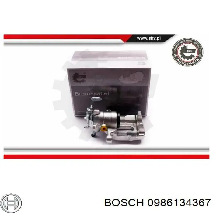 Купить 0986134367 Bosch Суппорт задний левый