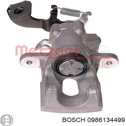 0 986 134 499 Bosch suporte do freio traseiro esquerdo